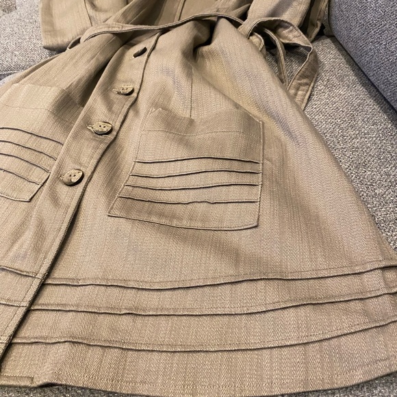 Talia taupe tunic short button up dress - Picture 10 of 10